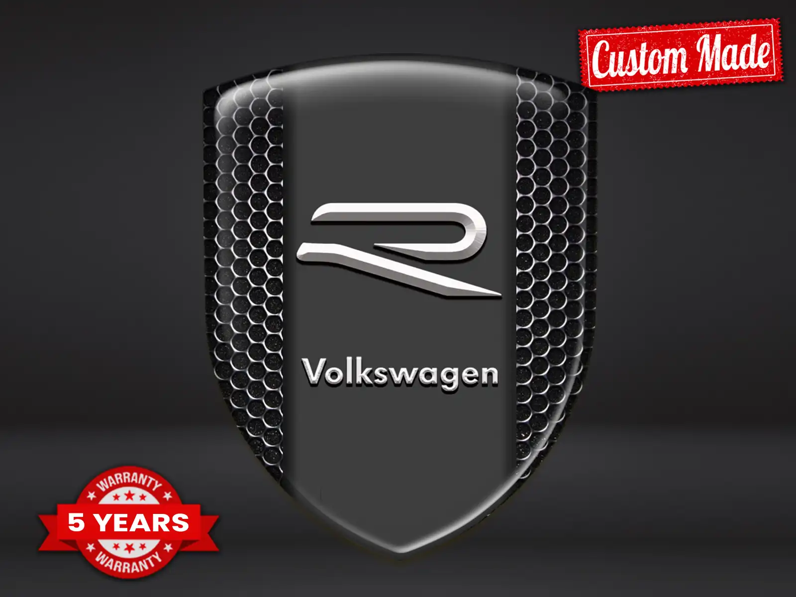 VW Domed Decals Sticker Car Durable Limited Universal